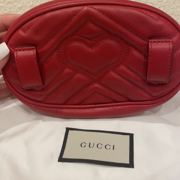 GG Marmont matelassé leather belt bag in size 85 - Picture 3 of 4